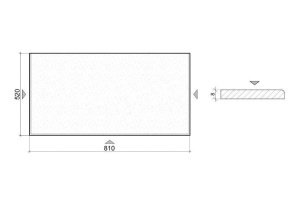 Столешница под раковину Armadi Art Lucido 80 коричневый - 3