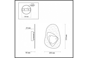 Настенный светодиодный светильник Odeon Light Midcent Icy 4314/9WL - 3