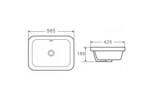 Раковина встраиваемая Weltwasser WW DEILBACH 6040 56.5 белый (10000004609) - 2