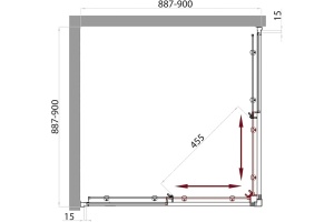 Душевой уголок BelBagno Uno A 2 90 C Cr - 3