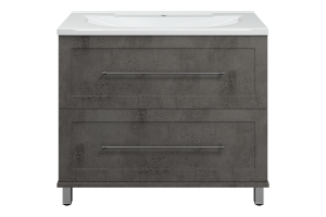 Тумба с раковиной Misty Марта 100 серая матовая