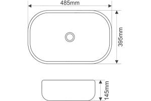 Накладная раковина Misty MELANA 50 белая глянцевая - 3
