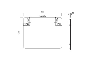 Зеркало Vincea 80х60 c подсветкой - 2