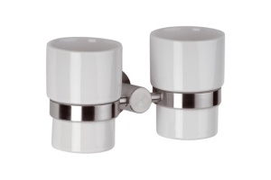 Remer Minimal Двойной держатель со стаканами керамика настенный