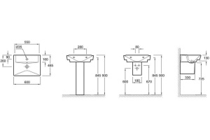 Раковина Jacob Delafon Reve E4802 60 см - 2