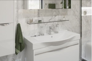 Полка STWORKI Glass Shelf 90 полкодержатели хром - 2