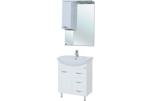 Тумба с раковиной Bellezza Стелла 65 3 ящика белая - 2