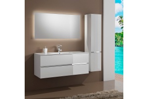Тумба с раковиной Sanvit Кубэ-2 120 белый глянец - 2