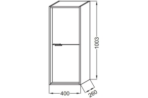 EB1587-E52-F30 Колонна 40 см, с лакированными ручками (заказываются отдельно), корпус дуб табак, фасад белый сатин лак - 2