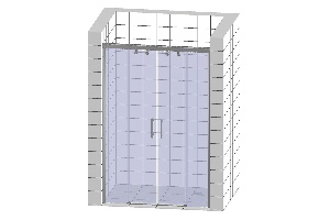 Душевая дверь Cezares Anima 180 хром стекло прозрачное - 3