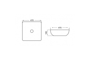 Раковина накладная Weltwasser WW Elbach 21833 47 белый (10000004577) - 2