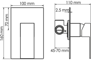 Смеситель Wasserkraft Abens 2051 для душа, черный матовый - 2
