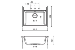 Мойка кухонная Florentina Липси 600 грей - 2