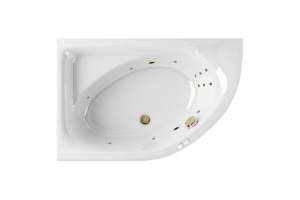 Ванна акриловая Excellent Aquaria Line 170x110 L с гидромассажем белый - бронза
