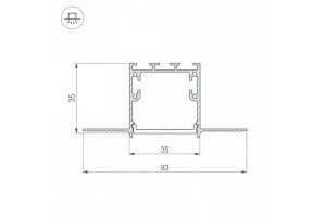Коннектор угловой Arlight SL-Linia32-Fantom-135 030093 - 3