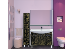 Джулия - 105 Тумба прямая КРАКОЛЕТ черный - 2