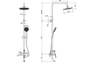 Душевая стойка Iddis Male MALSB3Fi06 - 2