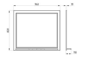 Зеркало ASB-Woodline Федерика 100 белое - 3