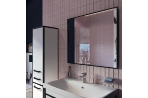 Зеркало DIWO Элиста 80 черное, с подсветкой - 2