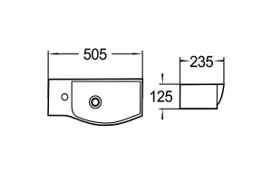 Раковина подвесная WeltWasser WW AISBACH 7950 GL-WT L 51 белый (10000008692) - 3