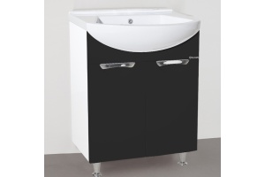 Тумба с раковиной Bellezza Альфа 65 черная