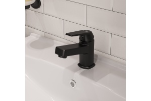 Комплект для раковины  Смеситель для раковины DIWO Смоленск SM-02b черный + Смеситель для ванны с душем DIWO Смоленск SM-03b черный, однорычажный, нас - 2