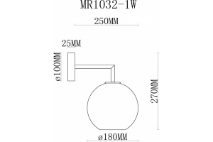 Бра MyFar Stiven MR1032-1W - 3
