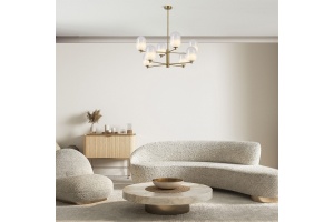 Люстра на штанге Eurosvet Loona 60161/8 латунь - 2