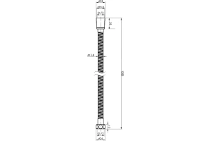 Душевой шланг Cezares черный, матовый (CZR-FMM-120-NOP) - 2