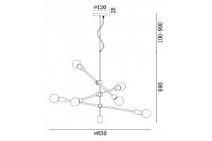 Подвесная люстра Freya Octavia FR5043PL-06BS - 3