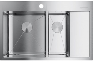 Мойка кухонная Omoikiri Akisame 78-2-IN-L нержавеющая сталь