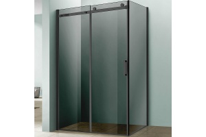Душевой уголок Vincea Como 120х90 черный стекло тонированное