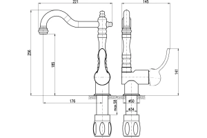 Смеситель для кухни Rav Slezak Labe золото - 2