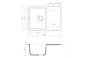 Мойка кухонная Omoikiri Sakaime 68-PL платина - 2