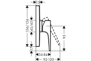 Смеситель Hansgrohe Metropol 32565000 для душа - 2