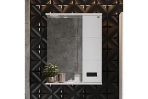 Зеркало-шкаф Onika Балтика Black 58 R с подсветкой белый - 2