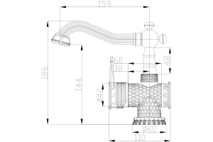 Смеситель Zorg Antic A 413U-SL для раковины - 2