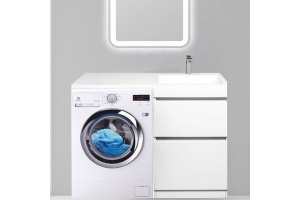 Тумба с раковиной Style Line Даллас 115 Люкс Plus напольная, белая