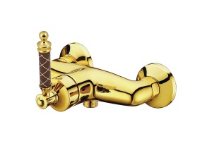 Смеситель для душа Boheme Vogue золото с коричневым