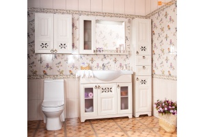 Тумба с раковиной Бриклаер Кантри 105 бежевый дуб - 2