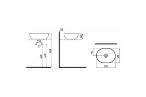 Раковина накладная Bien Motto 50 черный матовый - 2