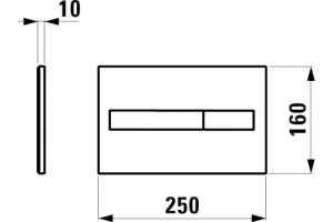 Кнопка смыва Laufen Lis AW1 8.9566.1.004.000.1 хром - 2