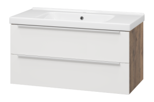 Тумба под раковину Misty Карат 100 светлое дерево матовая