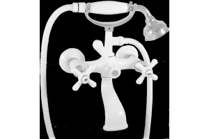 Смеситель для ванны с душем Rav Slezak Morava retro белый - хром