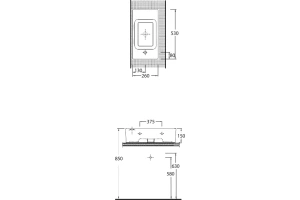 Раковина накладная beWash Ontario 53 L белый глянец - 2