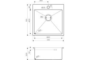 Мойка кухонная Omoikiri Akisame 51-LG светлое золото - 2