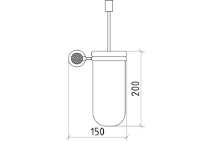 Ершик Boheme Royal Cristal Chrome подвесной - 3
