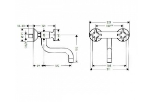 Смеситель для кухонной мойки Hansgrohe  хром (71287000) - 2