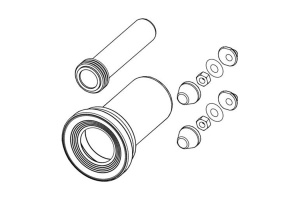 Комплект удлиненного соединения TECEprofil 30 см, DN 90 - 2