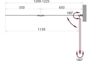 Шторка на ванну BelBagno Sela V 21 120/140 C Cr - 3